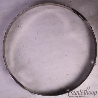 *Slingerland 15"Double-Flange Snare Drum Resonant Rim/Hoop Brass 40s Radio King* image 4