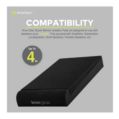 Knox Gear Studio Monitor Isolation Pads for 3-4-Inch Speakers (2-Pack) image 10