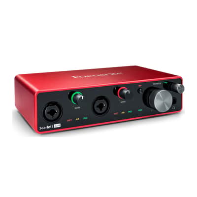 Focusrite Scarlett 4i4 3rd Gen 4x4 USB Audio Interface with Audio Technica ATH-M20x Studio Monitor Headphones Bundle (2 Items) image 7