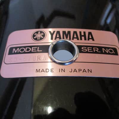 Yamaha Vintage Recording Custom Snare Drum, 14 X 6.5, Black Lacquer, Japan Made - 1983! image 2