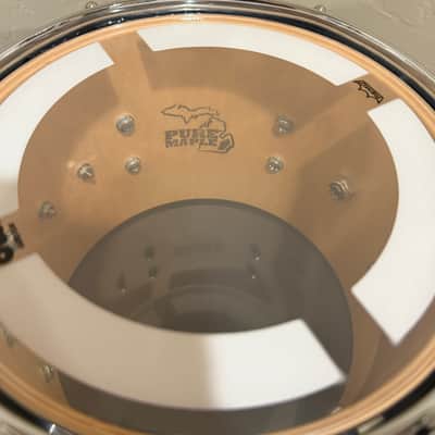 DW Collector's Series 333 Pure Maple 6x8 Rack Tom in Ebony Stain Gloss Lacquer with Chrome Hardware (Rm4) image 7