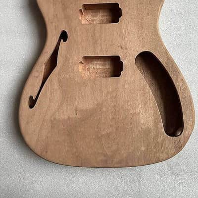 Mahogany Wood HH Telecaster Tele Style Guitar Body image 1