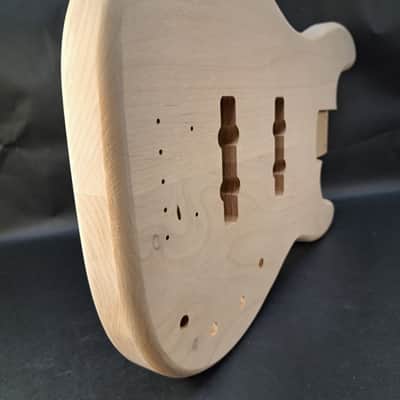 Unfinished Alder P bass J/J guitar body - fits fender necks J2503 image 6