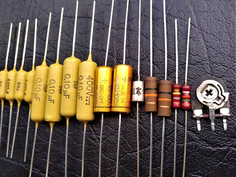 PHILLIPS MULLARD MUSTARD CAPACITORS JTM45 CAPACITOR KIT `70s image 1