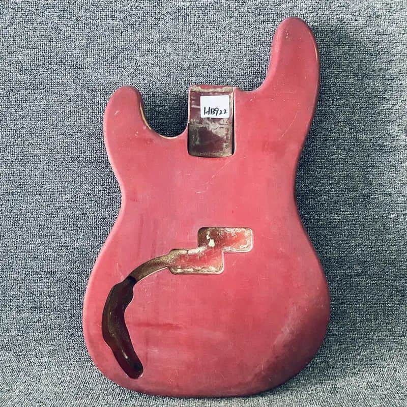 Red Left Hand 4 String Precision Bass Style Body image 1
