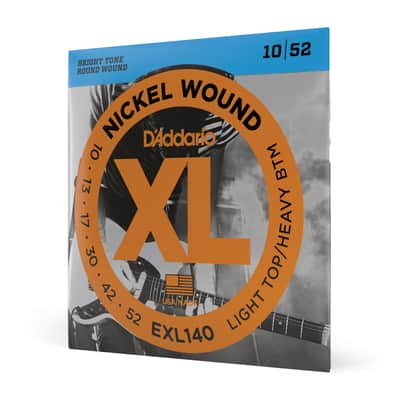 D'Addario Electric Guitar Strings EXL140 Light Top/Heavy Bottom 10-52 image 3