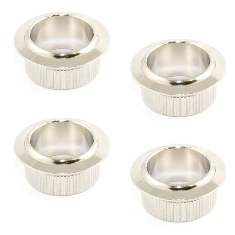 NEW (4) Gotoh Vintage Style Press Fit Bass Key Bushings Tuner Bushings - NICKEL image 1