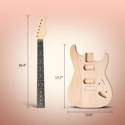 Glarry DIY GST HH Pickup Electric Guitar Kit image 6