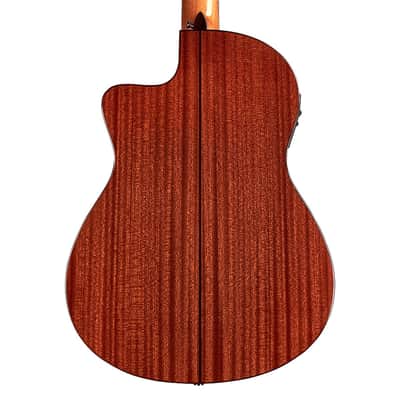 Cordoba Fusion 12 Cutaway A/E Nylon String Guitar - Natural Cedar image 7