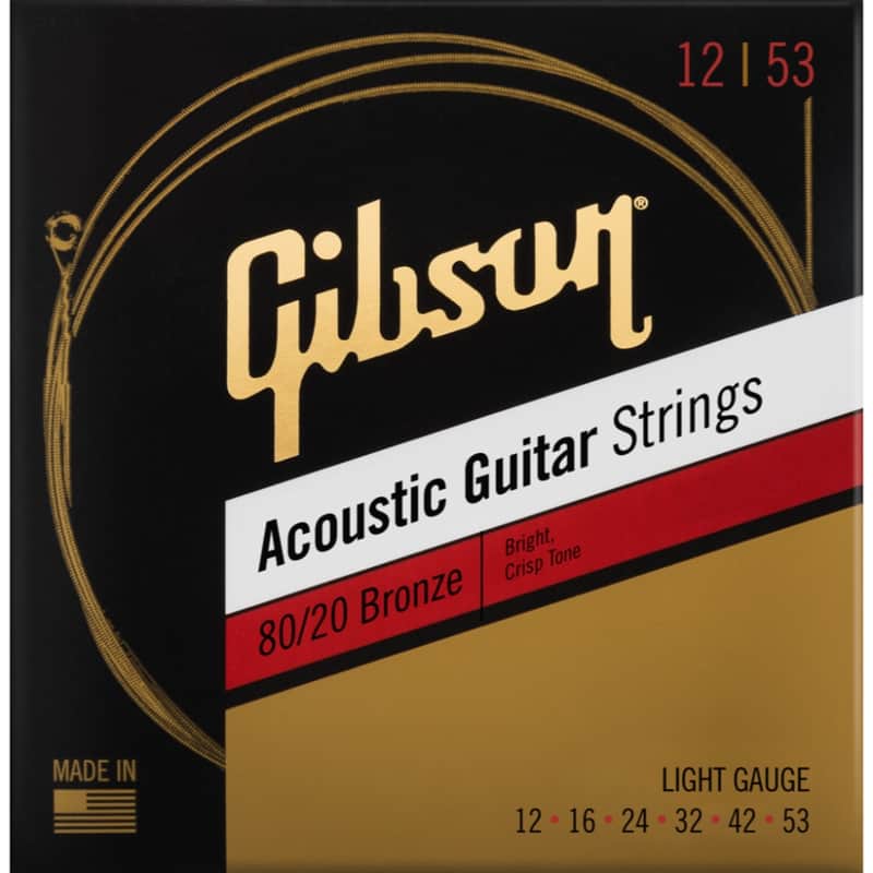 Gibson SAG-BRW12 80/20 Bronze Acoustic Guitar Strings - Light (12-53) image 1