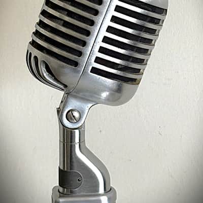 Vintage 1940s Shure 55 Dynamic Microphone, gorgeous & working, w/stand-cable image 8