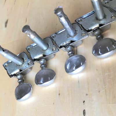 Guyatone 6-inline Tuners 1960's - Chrome (plus 1 extra) Teisco Kawaii image 3