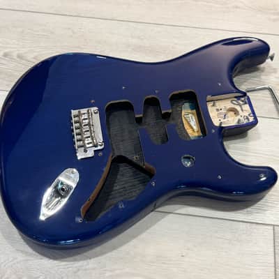 MINT Loaded Fender Deluxe Player Sapphire Blue Transparent Ash Stratocaster Body image 1