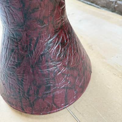Unbranded 8.5" Goblet Doumbek / Darbuka Hand Drum Shell – Textured Burgundy – Project / Parts Only image 6