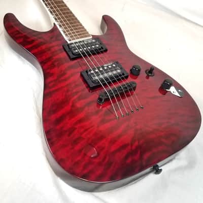 ESP LTD MH-200 Electric Guitar, Quilted Maple Top, Mahogany Body, See Thru Black Cherry Finish image 5