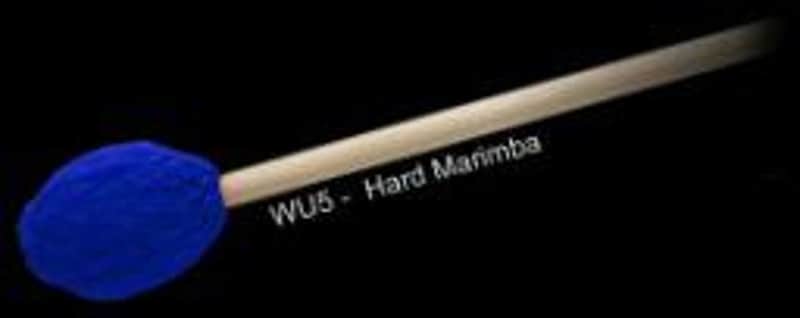 Innovative Percussion WU5 She-e Wu Series Hard Marimba Mallets - Electric Blue Yarn - Birch image 1