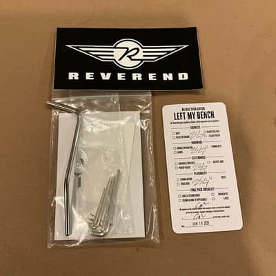 Reverend  Descent W Barotone 2025 - Trans White with case image 16