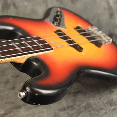 Hohner Vintage Lawsuit Jazz Bass  1975 3 Tone Sunburst Fretless Jaco Pastorius Conversion w Hardcase image 7