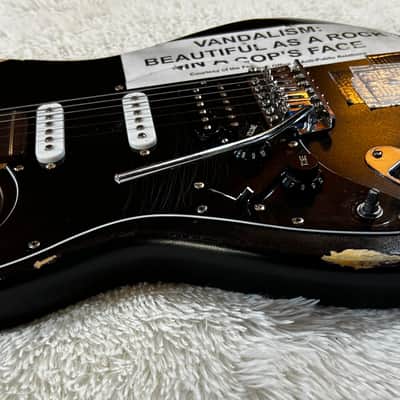 Kurt Cobain Vandalism Strat - Left Handed Custom Built Replica With Hard Shell Case image 6