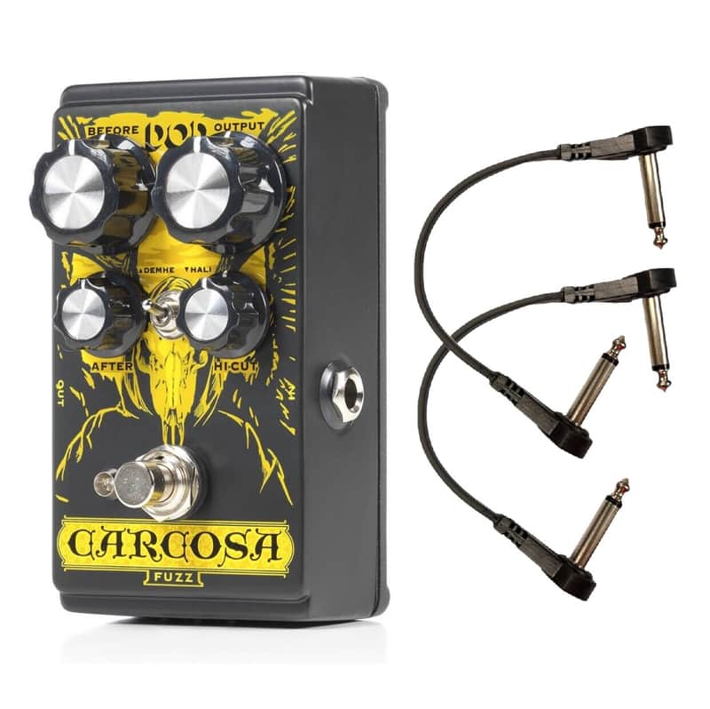 DigiTech DOD Carcosa Analog Fuzz Guitar Effects Pedal with Two Free Patch Cables image 1