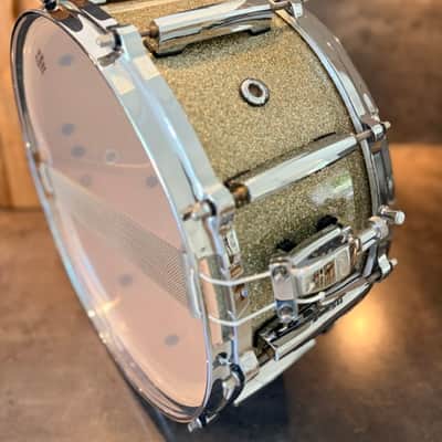 Pearl ES-1465 Eric Singer signature snare 14x6.5 2002 - Silver sparkle image 13