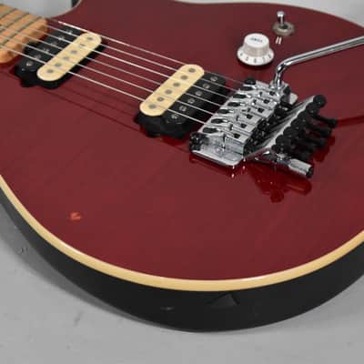1998 Ernie Ball Music Man Axis Trans Red Flame Top Electric Guitar w/HSC image 4
