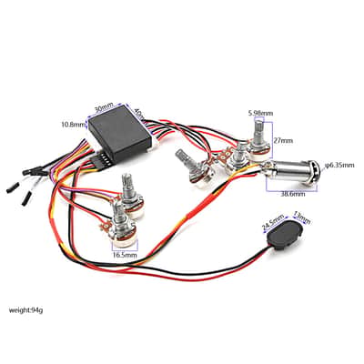 Active Bass EQ Control System 5 Potentiometer Preamp Module image 4