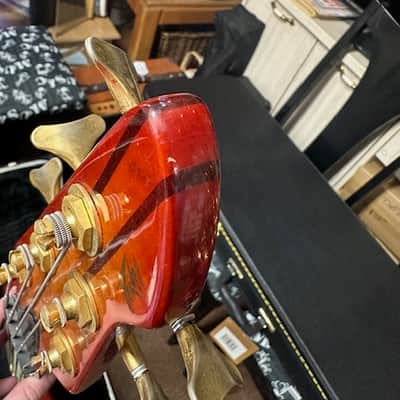 Used PEAVEY TL-Five 5-string electric Sunburst Orange w/ Hard Case BASS guitar TL-5 image 11