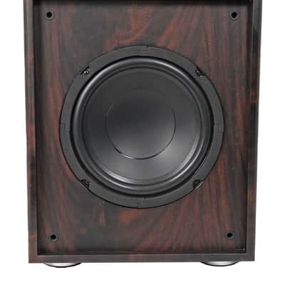 Rockville Rock Shaker Dark Wood 400w 8" Powered Home Theater Subwoofer Sub image 4