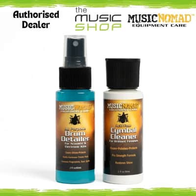 Music Nomad Drum Detailer & Cymbal Cleaner Pack, 2 x 60ml Bottles - MN117 image 1