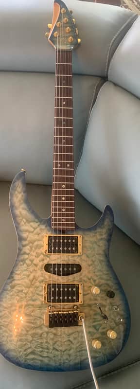 Brian Moore C90P.13 Early 2000’s - Coral Reef or Acid Wash Blue image 1