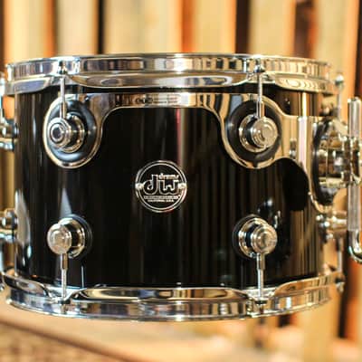 DW Performance Piano Black Lacquer Bop Drum Set - 14x18, 8x12, 14x14 image 4