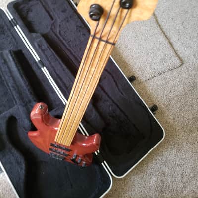 Custom Fretless Bass w Alembic parts Custom Unknown Birds eye maple and maple image 6