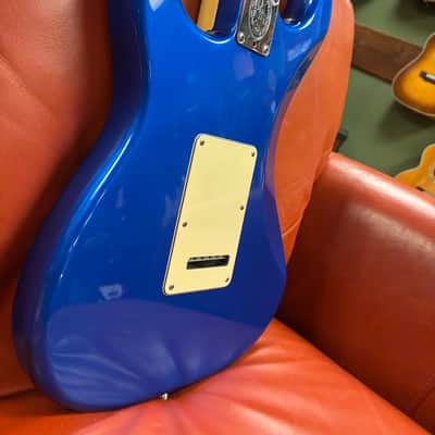2004 50th Anniversary Fender American Series Stratocaster with Maple Fretboard Chrome Blue image 13