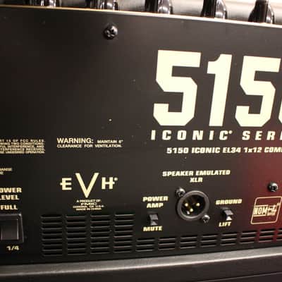 EVH 5150 Iconic 40 Watt EL34 1x12 Guitar Amplifier Combo Black image 5