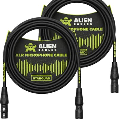 Alien Cables Star Quad Balanced XLR Cable 10 Foot - 2 Pack image 1