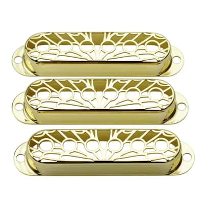 3pcs Gold Guitar Hollowed Single Coil Strat Style Pickup Covers Set image 1