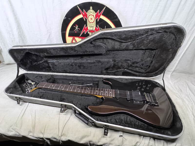 Charvel Model 4 HSS Guitar with Case - MIJ Made In Japan 1980s - Black Cherry image 1