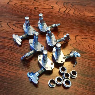 Grover Imperial guitar tuners c 1960s Chrome stairstep gibson gretsch guild original vintage usa image 2