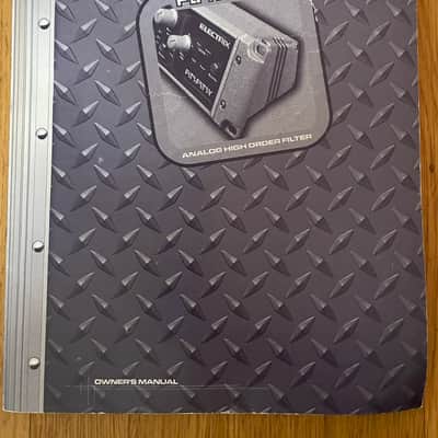 Electrix Filter Factory Owner’s Manual 1999 - N/A