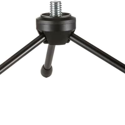 Desktop Desk Foldabe Tripod Microphone Stand with Non-slip Feet,Durable Iron Construction,Ideal for Podcasts, Online Chat, Conferences, Lectures,meetings with dynamic microphone image 2