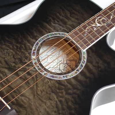 MICHAEL KELLY Dragonfly 4-string acoustic BASS guitar NEW w/ Case - Smokeburst - B-stock image 4