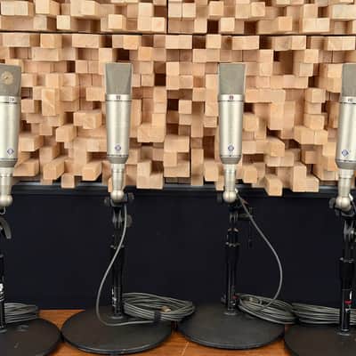 Vintage Neumann U87 Condenser Microphone Matched Quartet! Sequential SNs! 1971 U 87 With Swivel Mounts. Rare! image 18