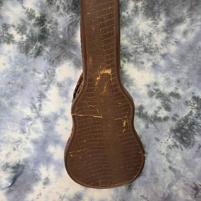 Vintage RARE 1959 Gibson 3/4 Size Melody Maker Soft Shell Electric Guitar Case Alligator Print image 1