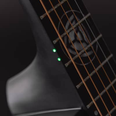 Lindo Neptune V3 Electro Acoustic Guitar with Sapele Back and Sides / Mahogany Neck / Spruce Top / Luminlay Side Dots / Planet Core 12th Fret Inlay - Matte Black image 12