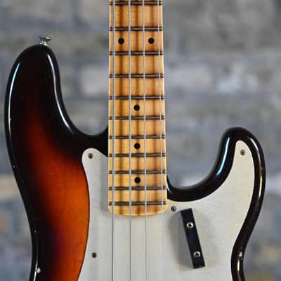 Fender Custom Shop 1958 Precision Bass® Relic® - Super Faded Aged Chocolate 3-Color Sunburst image 6