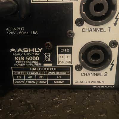 Ashly KLR-5000 5000-Watt Power Amplifier 2022 - Present - Black image 3