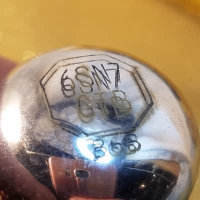 Sylvania 6SN7GTA tNOS AT1000 TESTED Vacuum Tube T8 Chrome top angled T plate 6SN7GTB dual triode 1954-1959 image 5