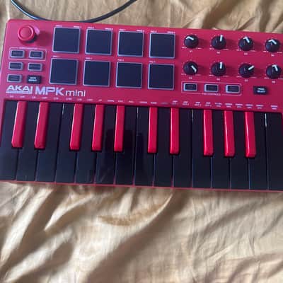 Akai MPK Mini 25-Key MIDI Controller 2014 - Present - Red with Black Keys image 2