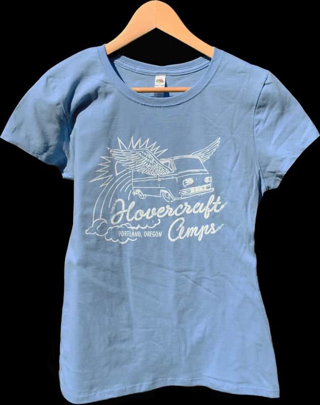hovercraft Girls Size LARGE Blue Shirt image 1